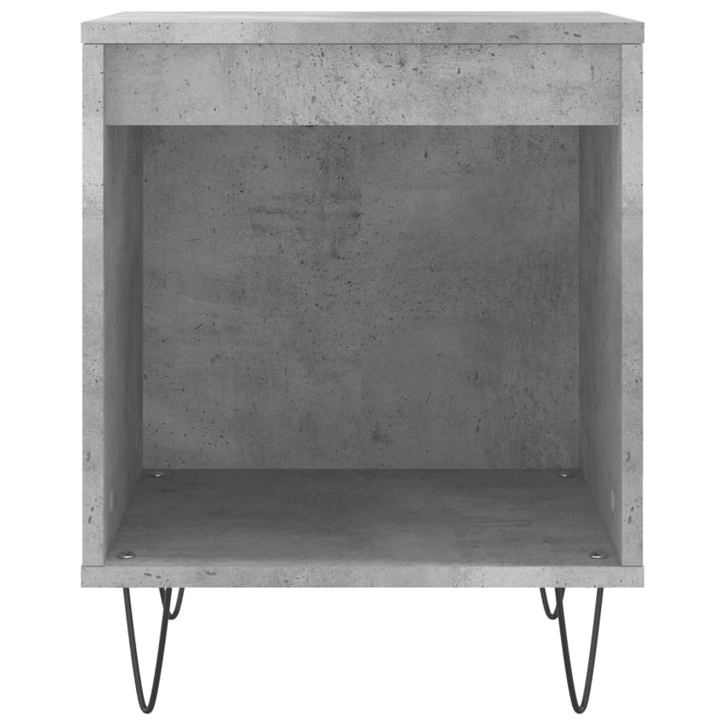 Noćni ormarići 2 kom boja betona 40x35x50 cm konstruirano drvo