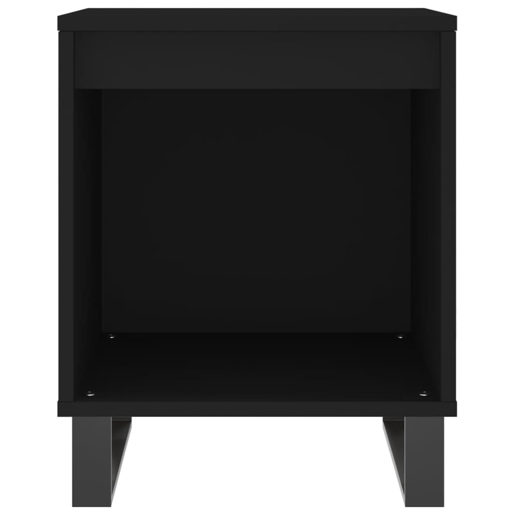 Noćni ormarići 2 kom crni 40x35x50 cm od konstruiranog drva