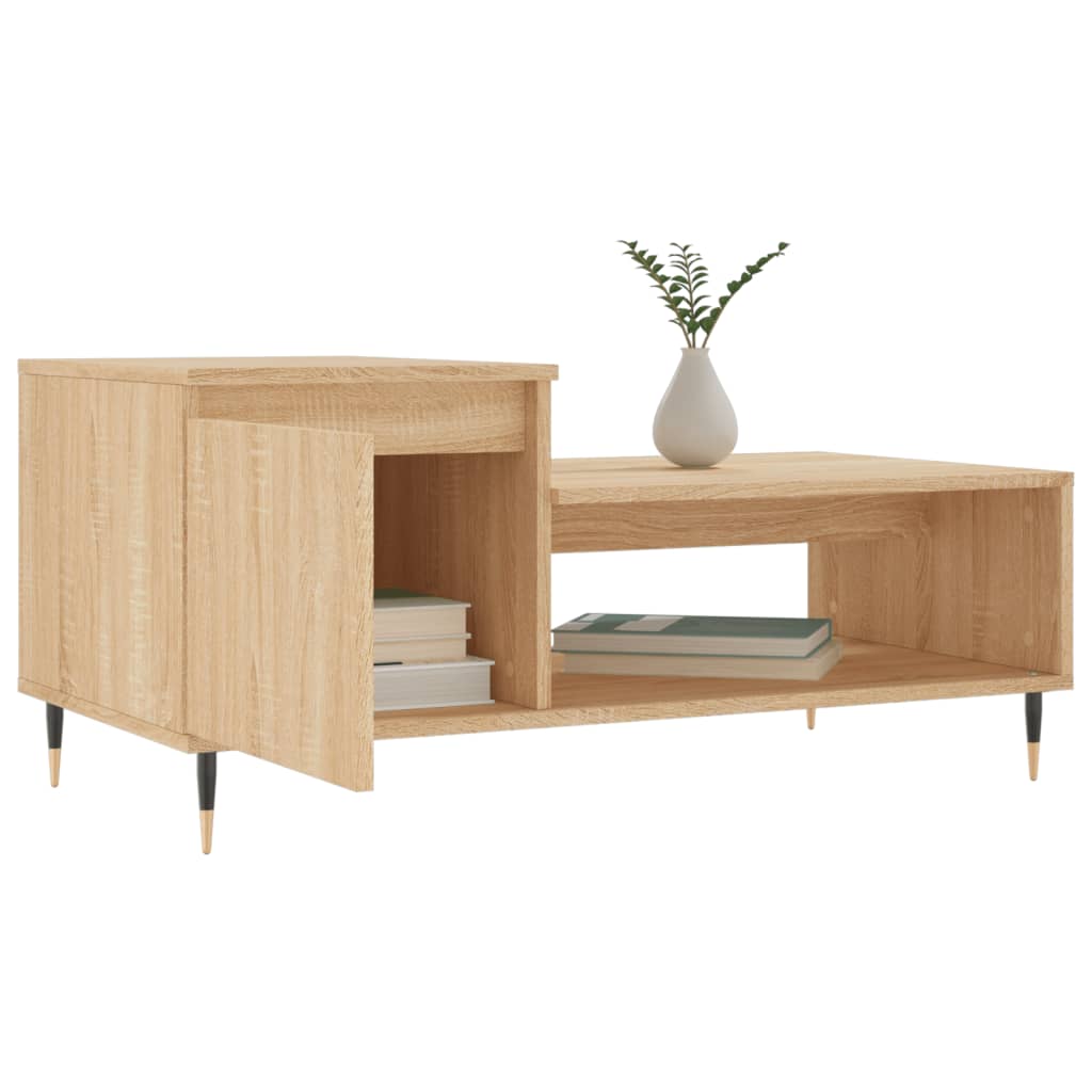 Stolić za kavu boja hrasta 100 x 50 x 45 cm konstruirano drvo