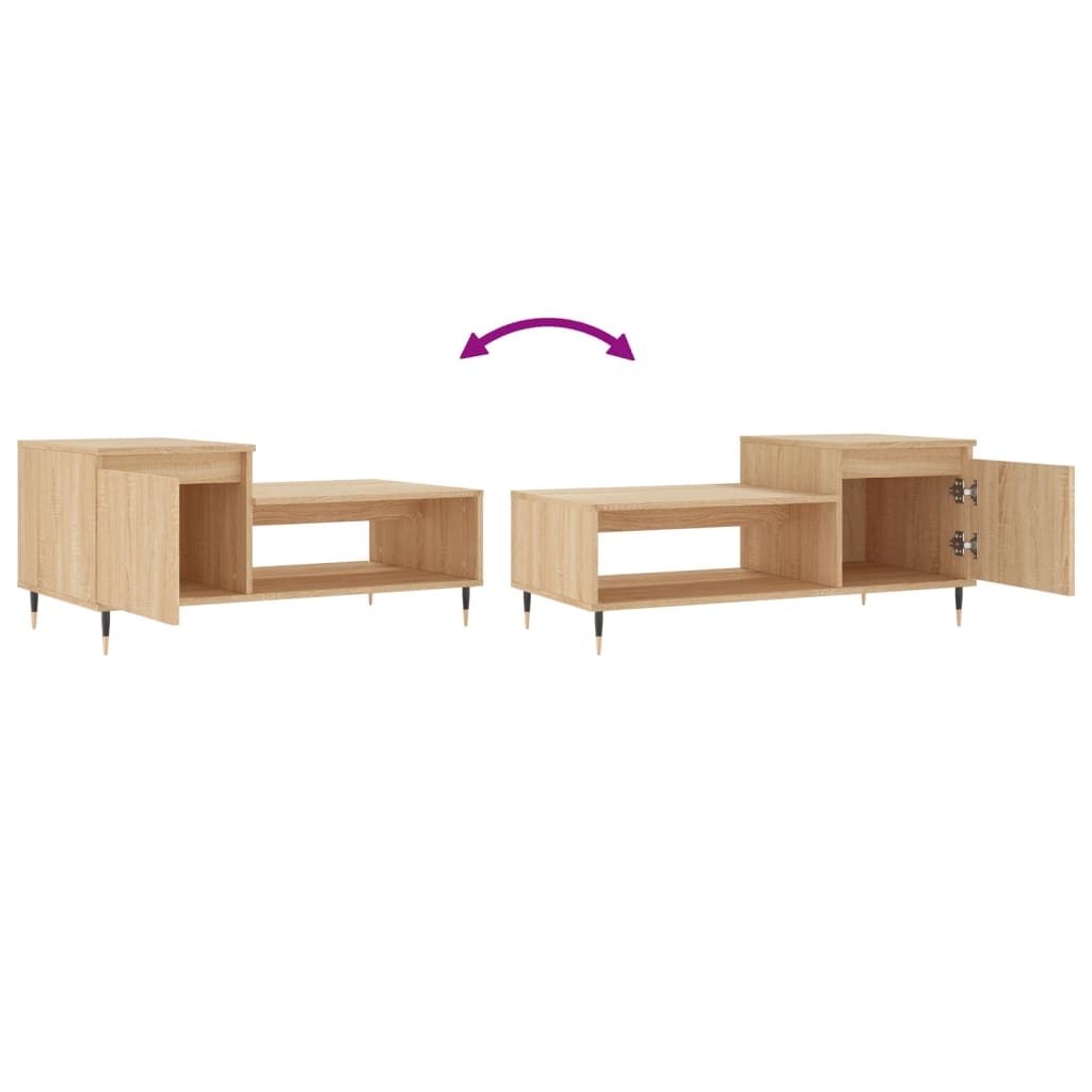 Stolić za kavu boja hrasta 100 x 50 x 45 cm konstruirano drvo