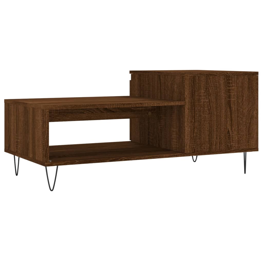 Stolić za kavu boja hrasta 100 x 50 x 45 cm konstruirano drvo