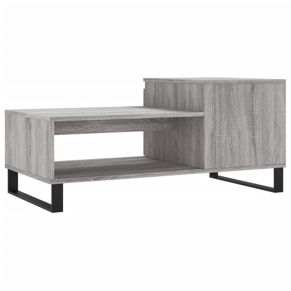 Stolić za kavu boja sivog hrasta 100x50x45 cm konstruirano drvo