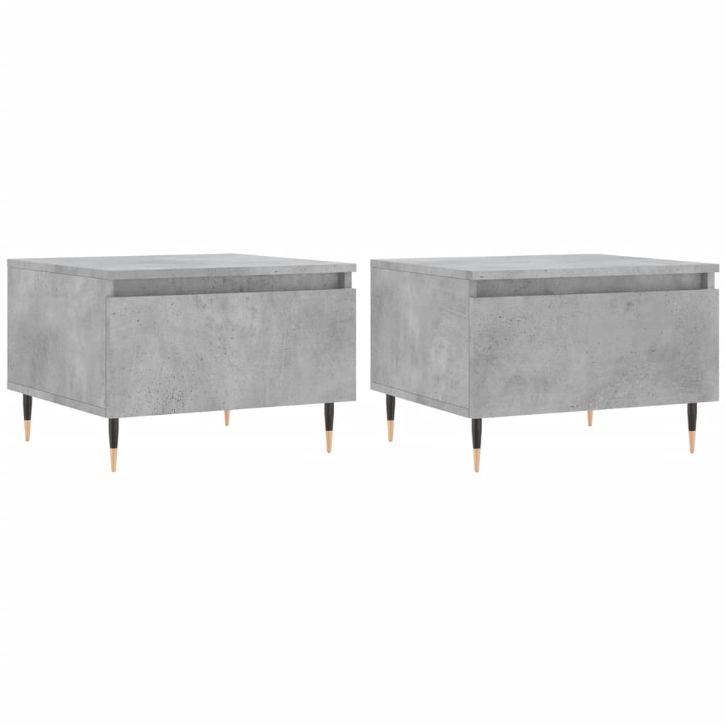 Stolići za kavu 2 kom boja betona 50x46x35 cm konstruirano drvo