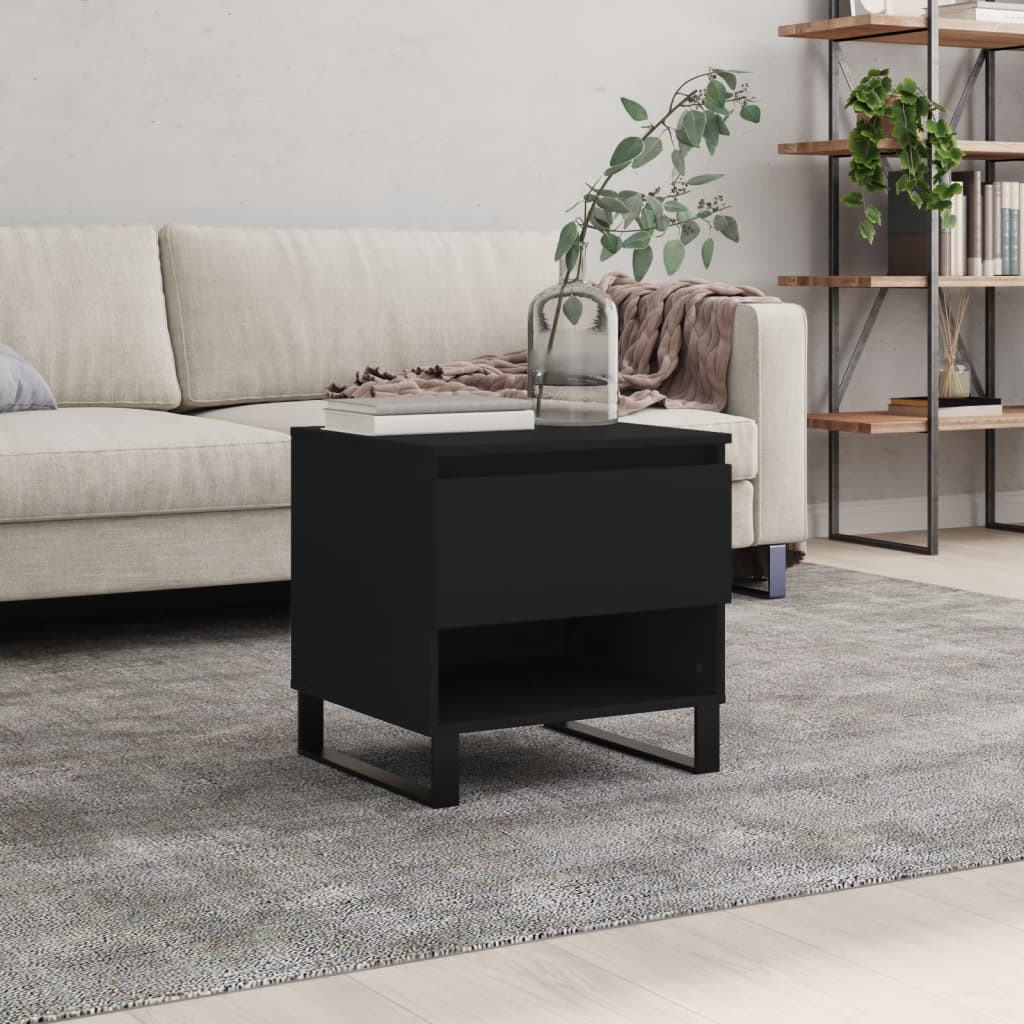 Stolić za kavu crni 50 x 46 x 50 cm od konstruiranog drva