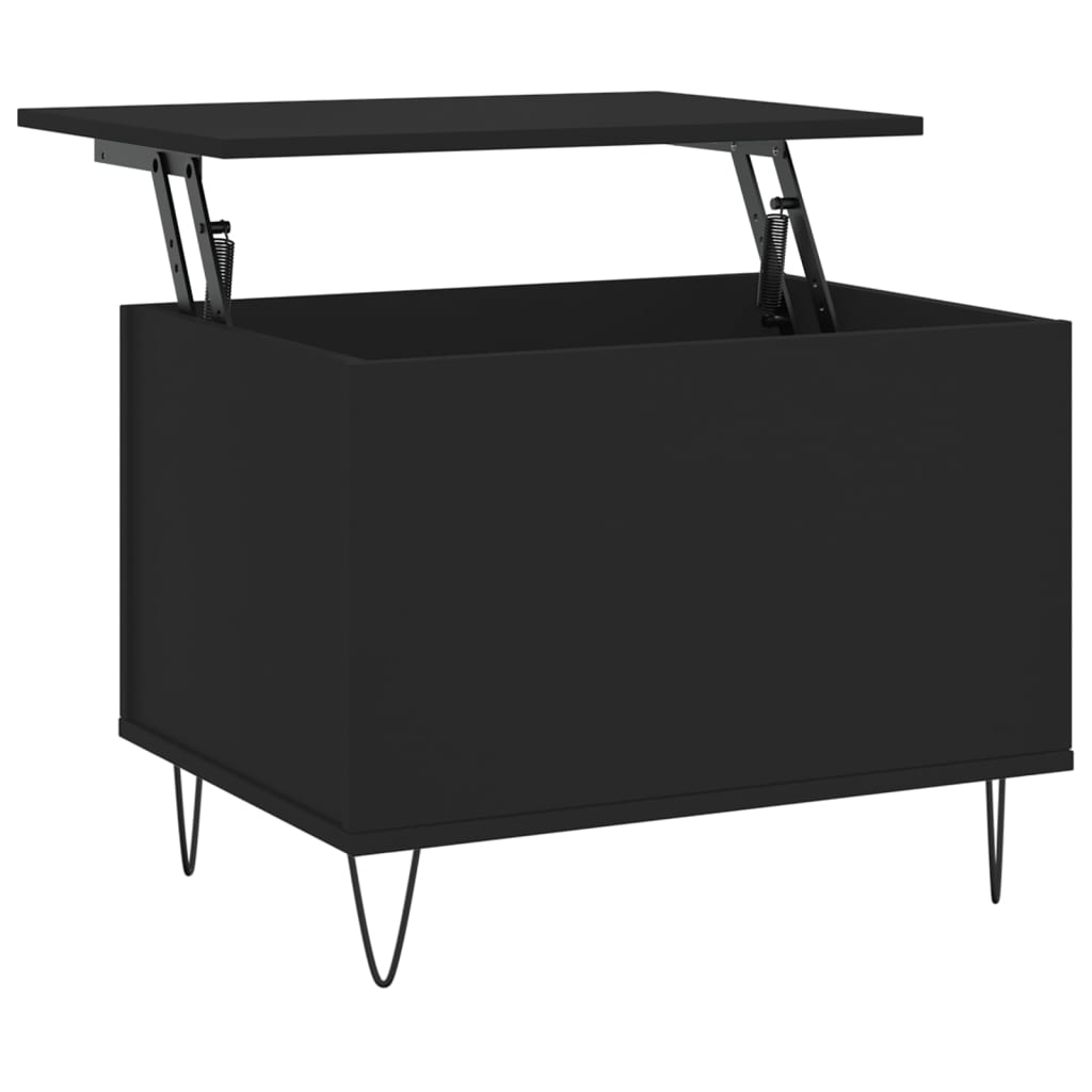 Stolić za kavu crni 60 x 44,5 x 45 cm od konstruiranog drva