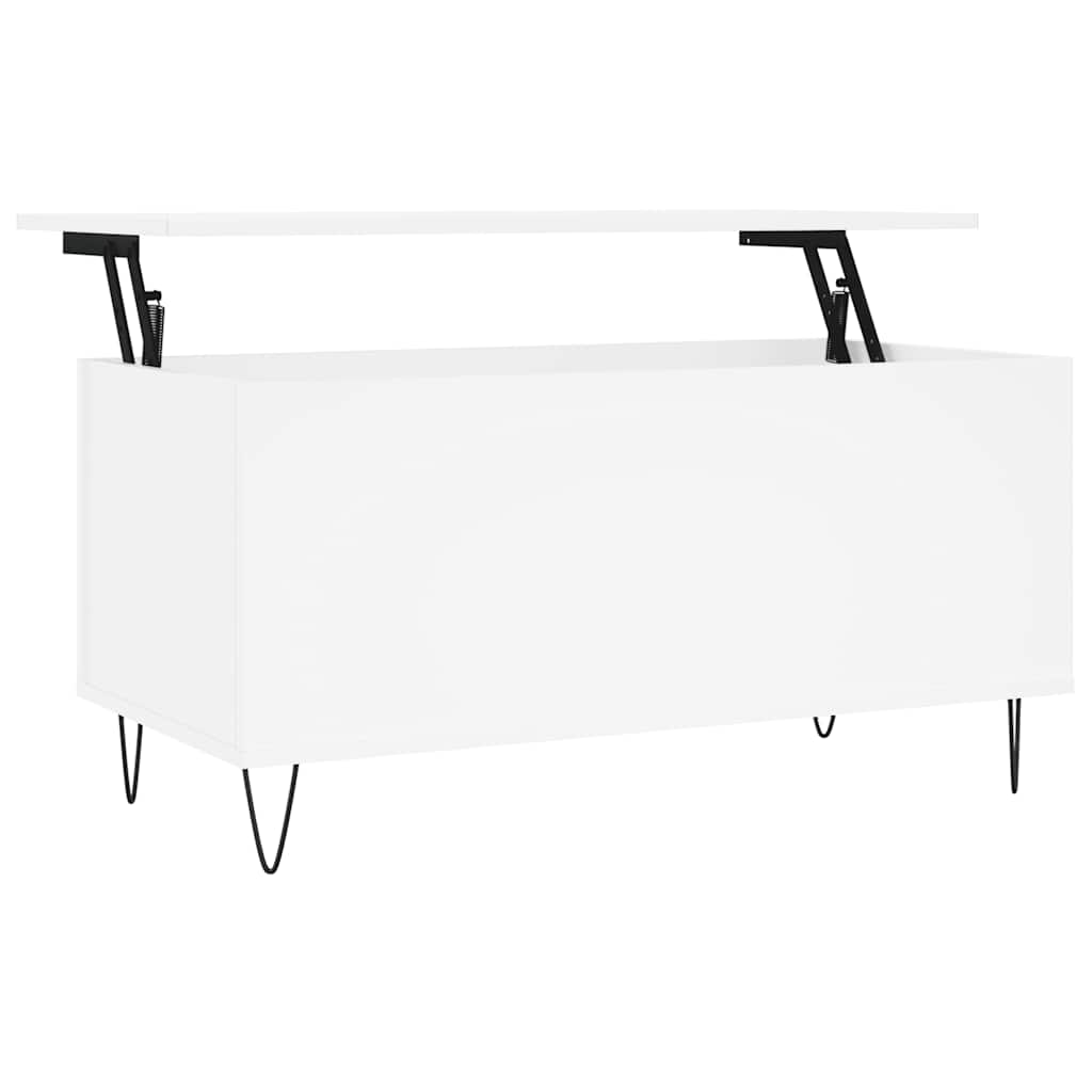 Stolić za kavu bijeli 90 x 44,5 x 45 cm od konstruiranog drva