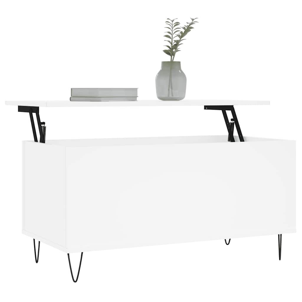 Stolić za kavu bijeli 90 x 44,5 x 45 cm od konstruiranog drva
