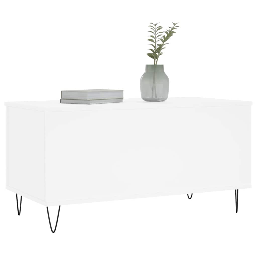 Stolić za kavu bijeli 90 x 44,5 x 45 cm od konstruiranog drva