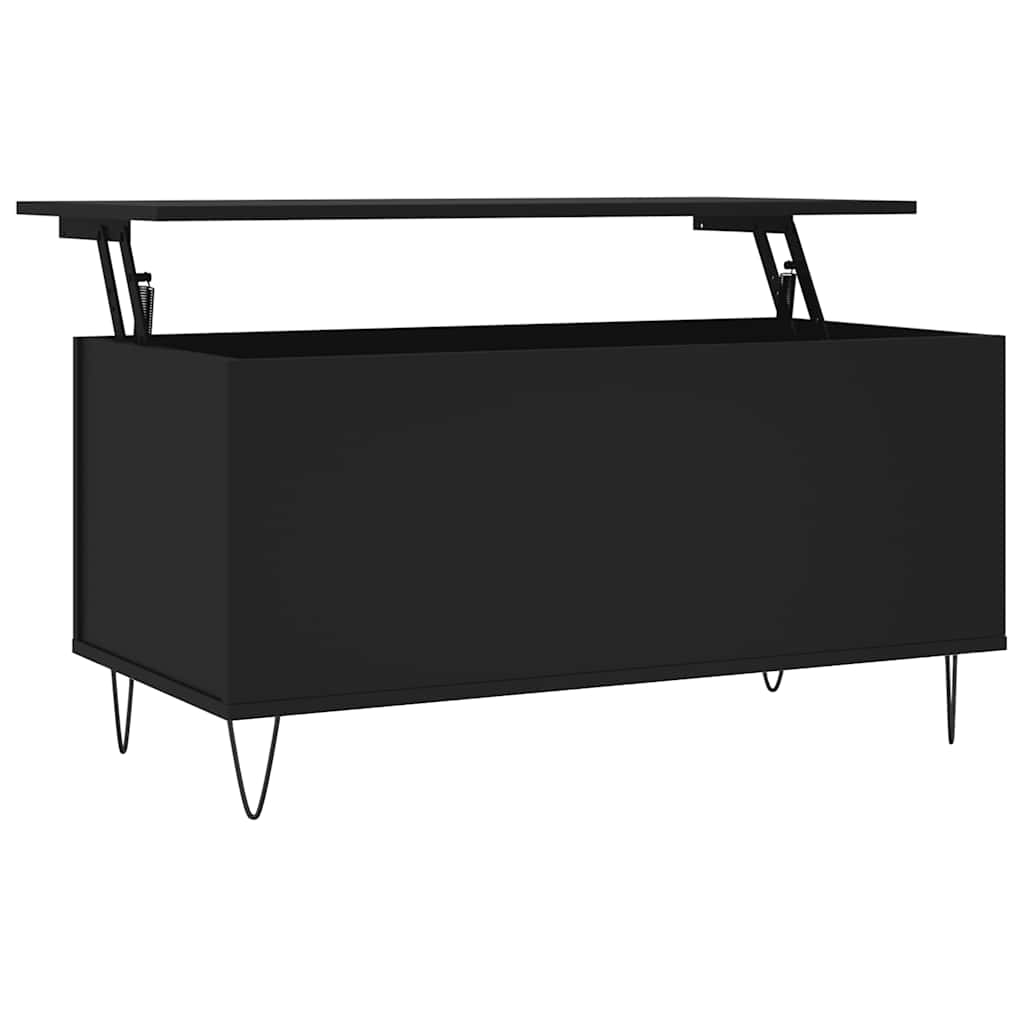 Stolić za kavu crni 90 x 44,5 x 45 cm od konstruiranog drva