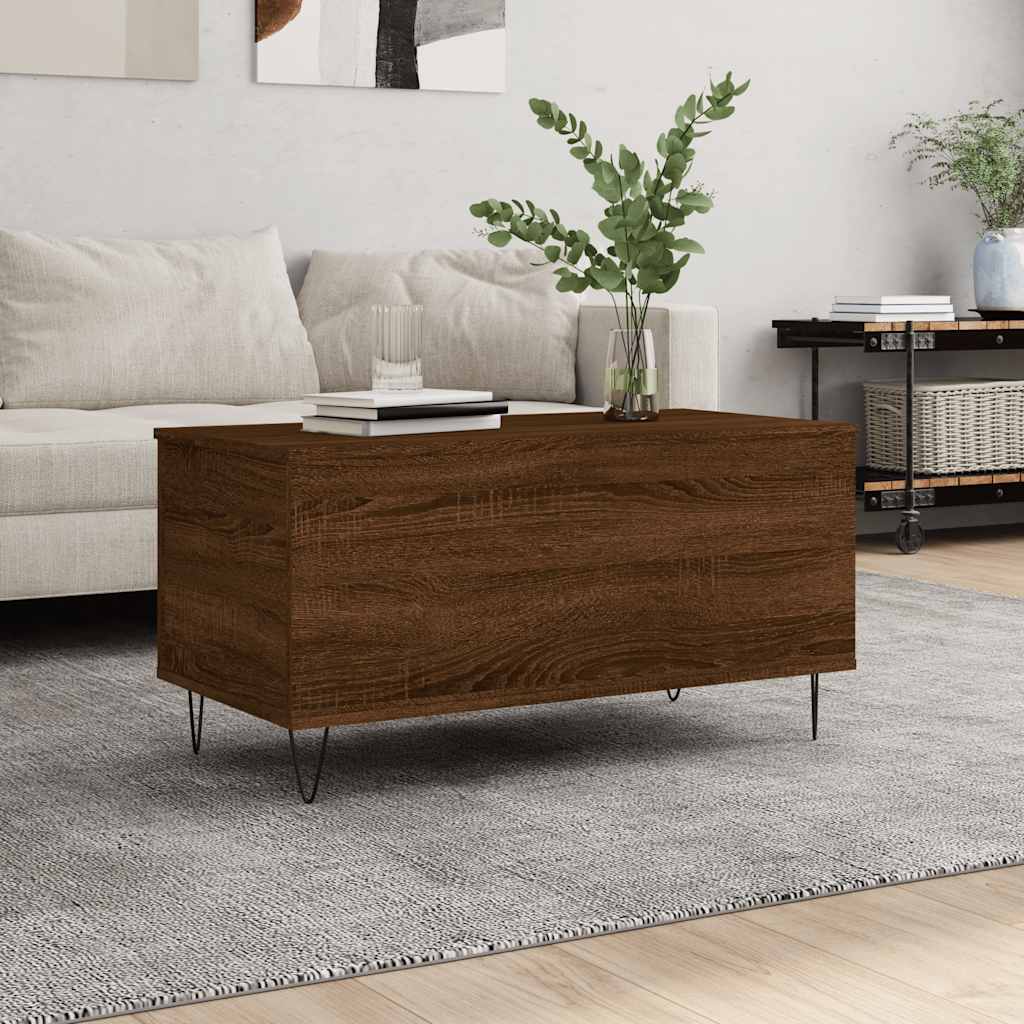 Stolić za kavu boja hrasta 90 x 44,5 x 45 cm konstruirano drvo