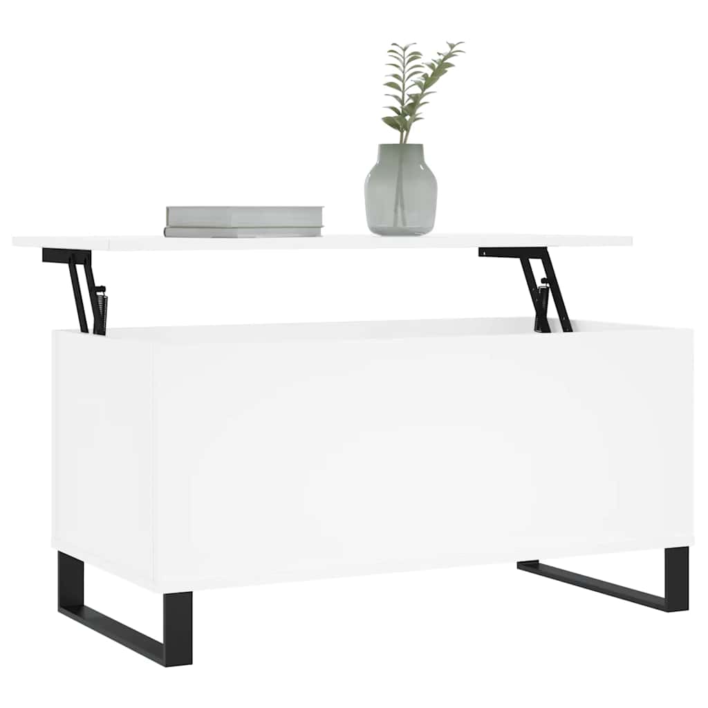 Stolić za kavu bijeli 90 x 44,5 x 45 cm od konstruiranog drva