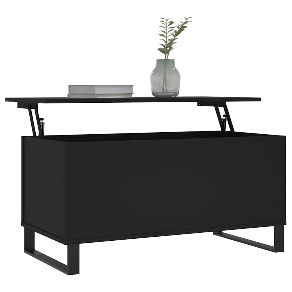 Stolić za kavu crni 90 x 44,5 x 45 cm od konstruiranog drva