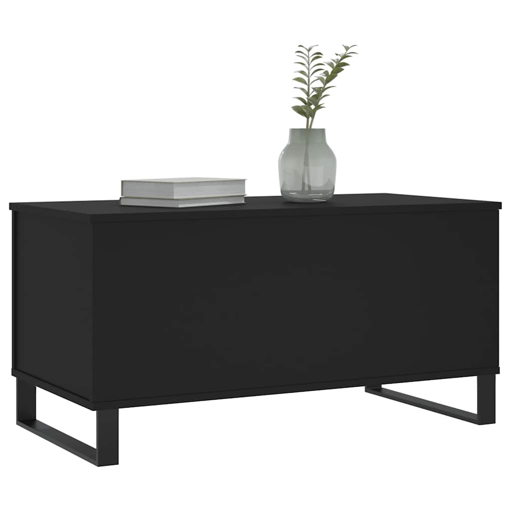 Stolić za kavu crni 90 x 44,5 x 45 cm od konstruiranog drva