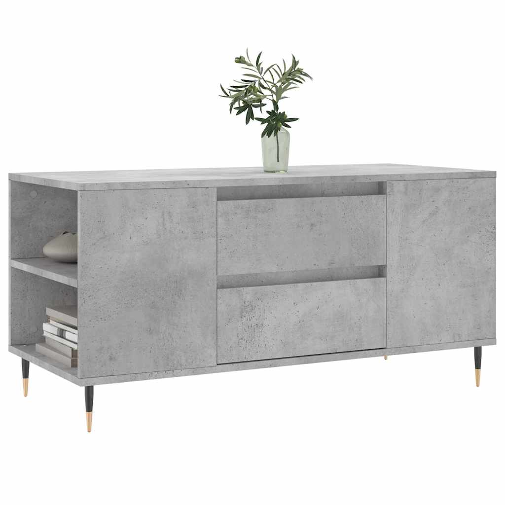 Stolić za kavu boja betona 102x44,5x50 cm od konstruiranog drva