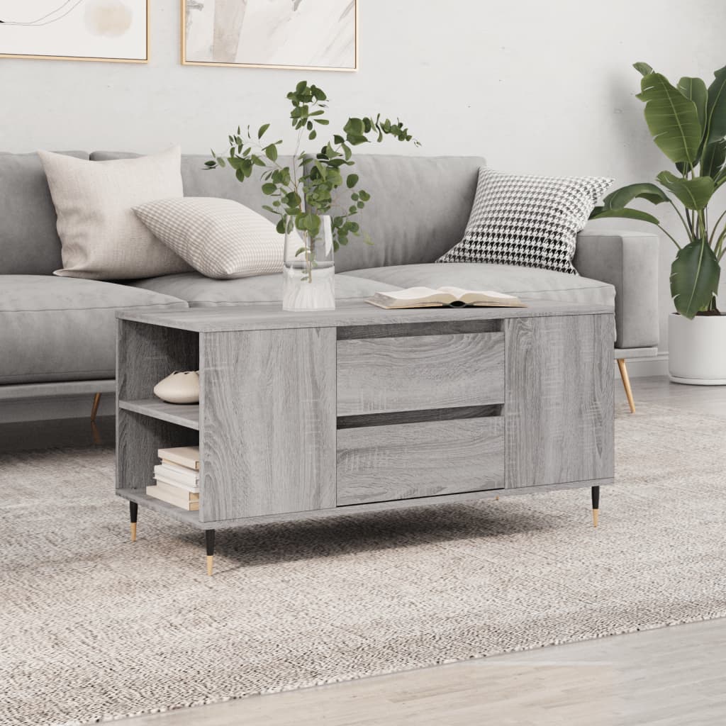Stolić za kavu boja hrasta 102x44,5x50 cm od konstruiranog drva