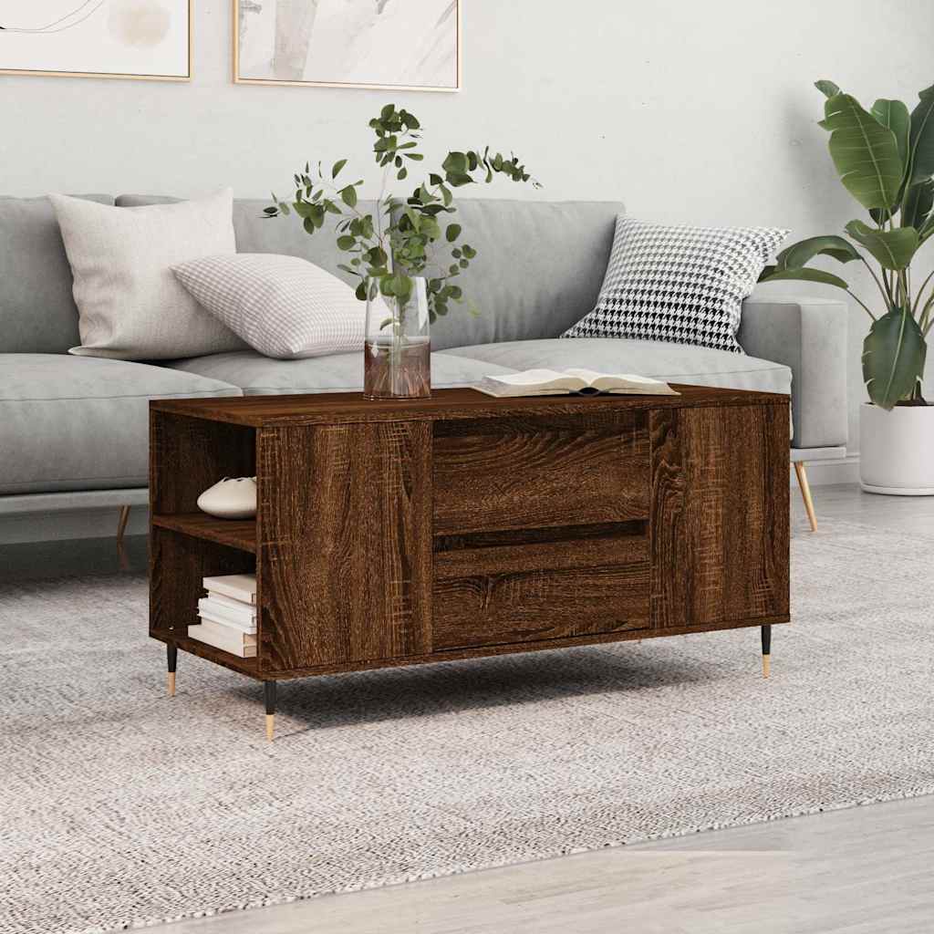 Stolić za kavu boja hrasta 102x44,5x50 cm od konstruiranog drva