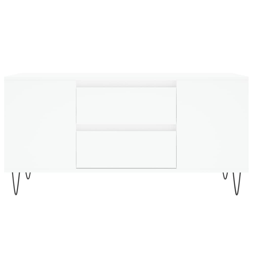 Stolić za kavu bijeli 102 x 44,5 x 50 cm od konstruiranog drva