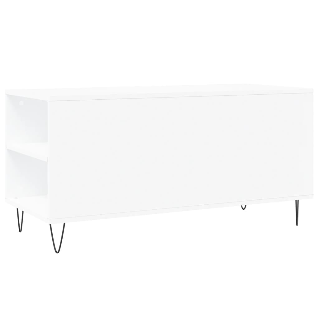 Stolić za kavu bijeli 102 x 44,5 x 50 cm od konstruiranog drva