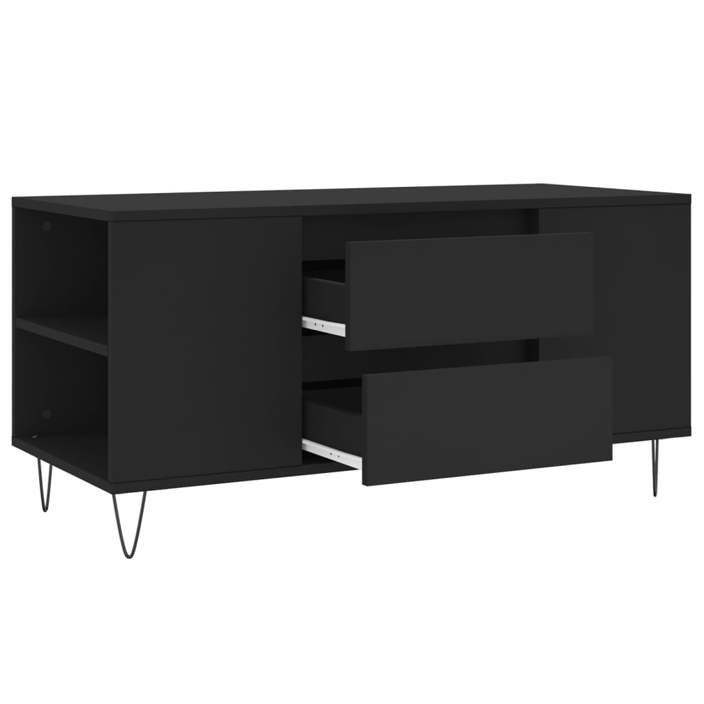 Stolić za kavu crni 102 x 44,5 x 50 cm od konstruiranog drva