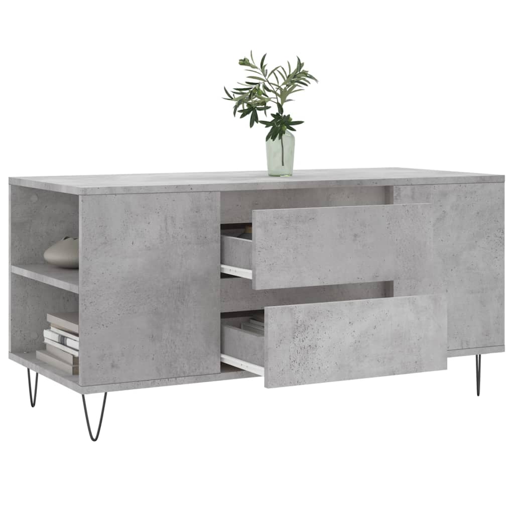 Stolić za kavu boja betona 102x44,5x50 cm od konstruiranog drva