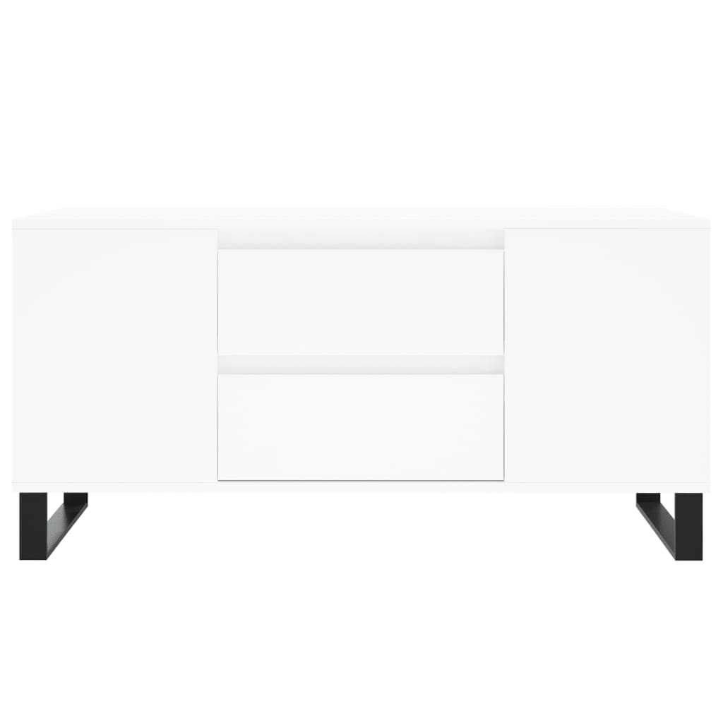 Stolić za kavu bijeli 102 x 44,5 x 50 cm od konstruiranog drva