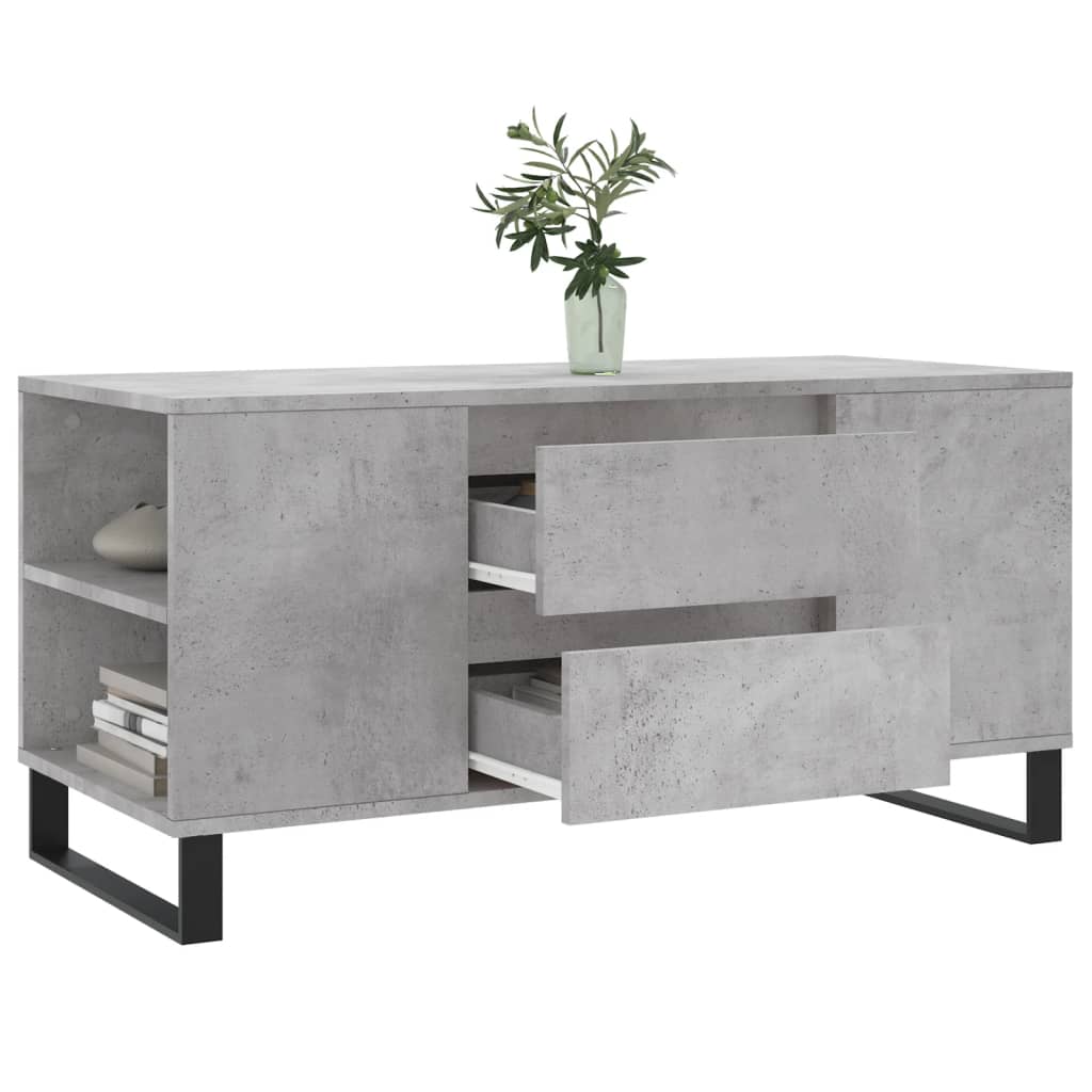 Stolić za kavu boja betona 102x44,5x50 cm od konstruiranog drva