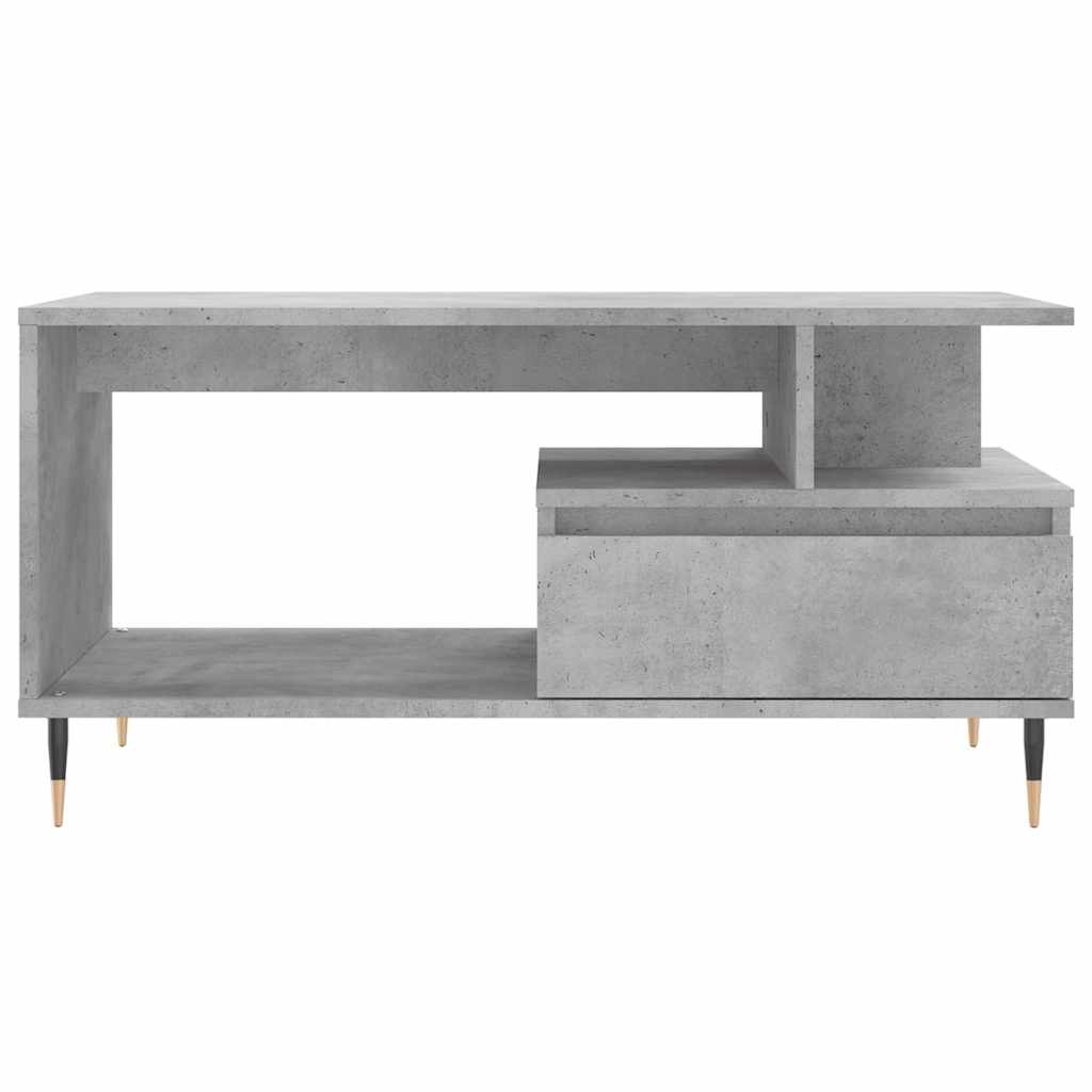 Stolić za kavu boja betona 90x49x45 cm konstruirano drvo