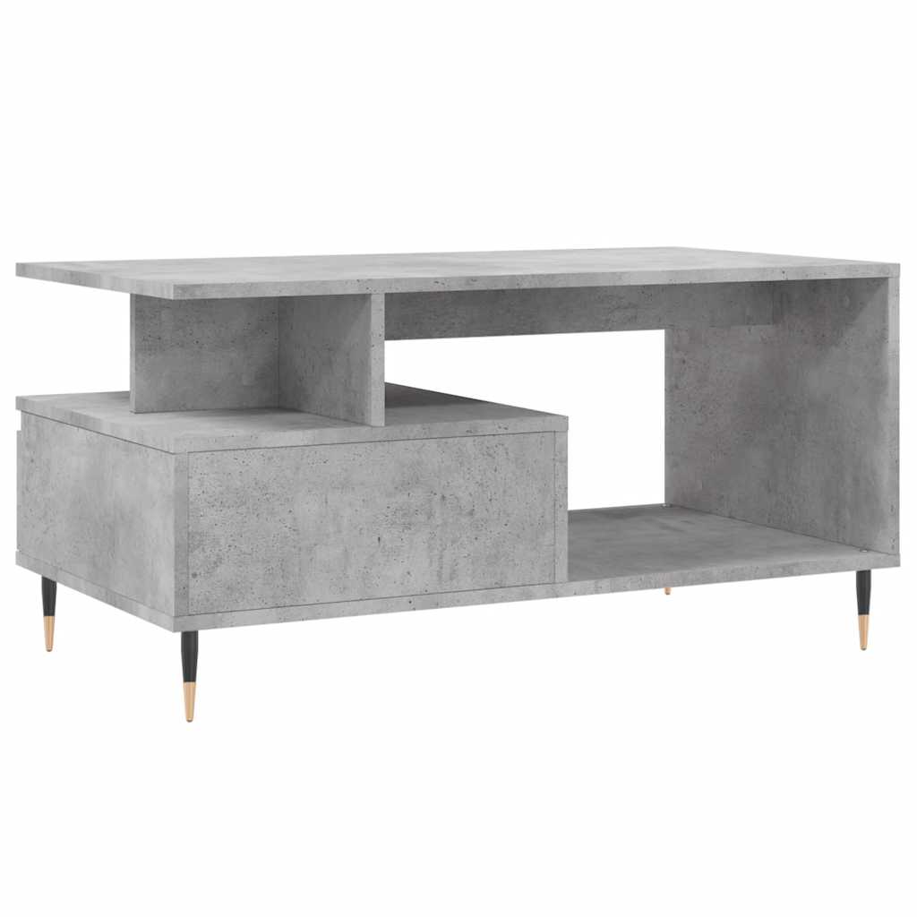 Stolić za kavu boja betona 90x49x45 cm konstruirano drvo