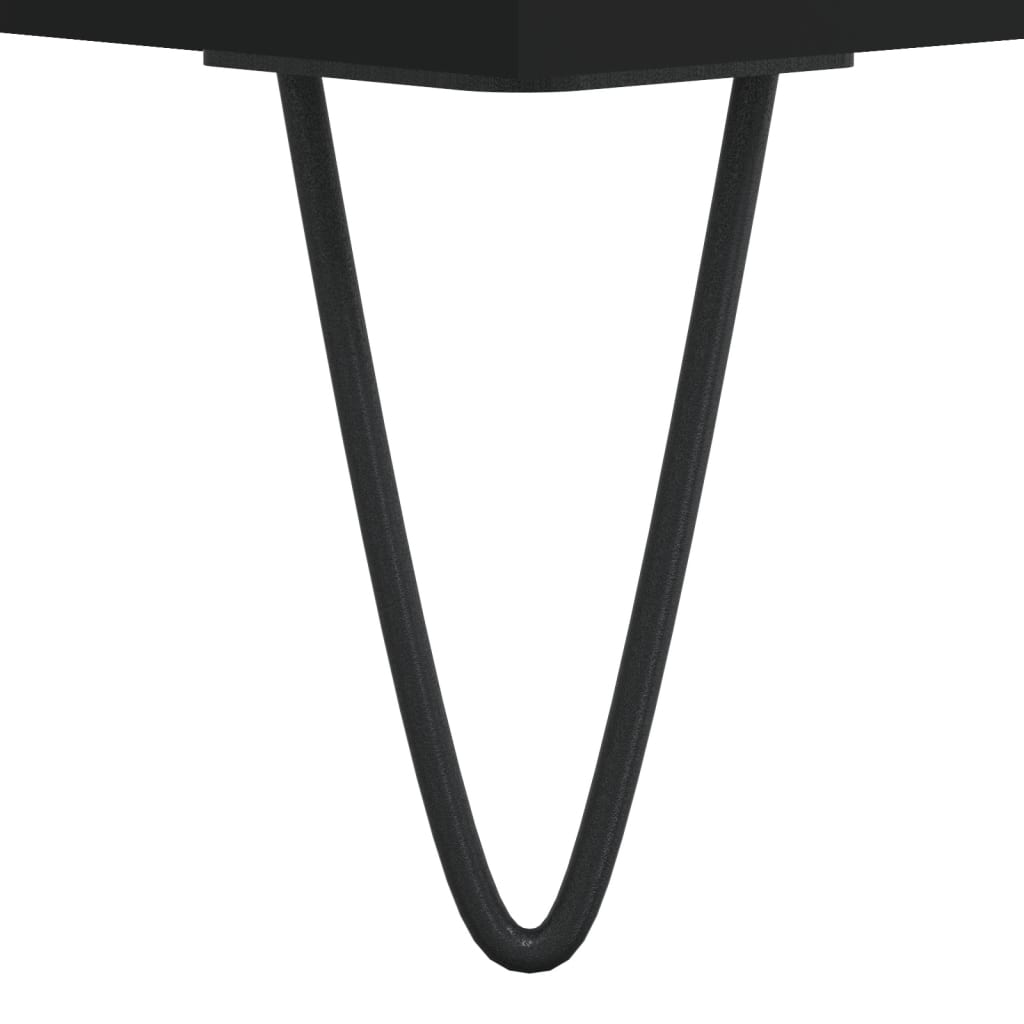 Stolić za kavu crni 90 x 49 x 45 cm od konstruiranog drva