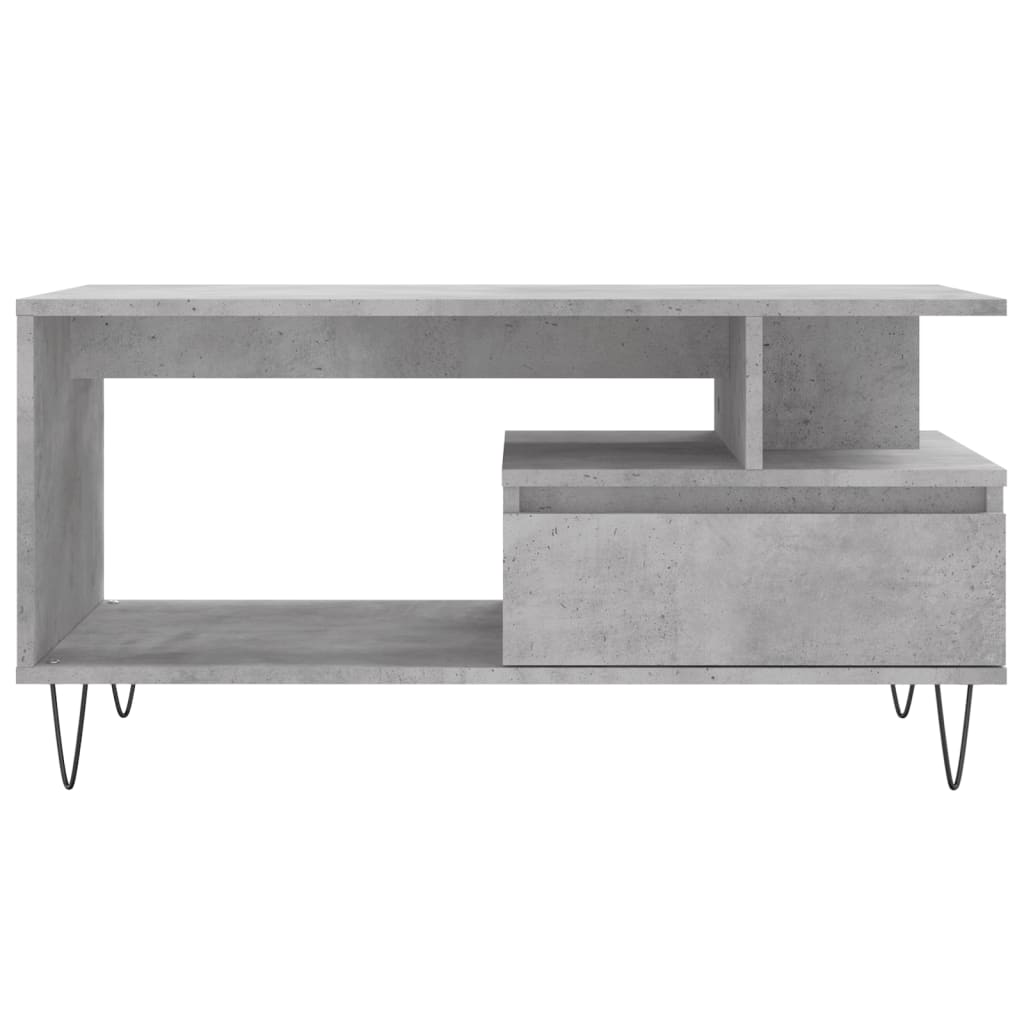 Stolić za kavu boja betona 90x49x45 cm konstruirano drvo