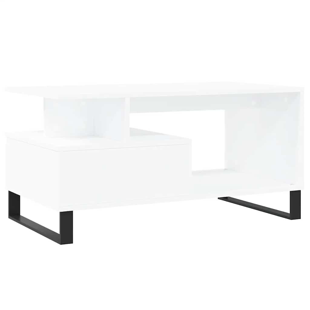 Stolić za kavu bijeli 90 x 49 x 45 cm od konstruiranog drva