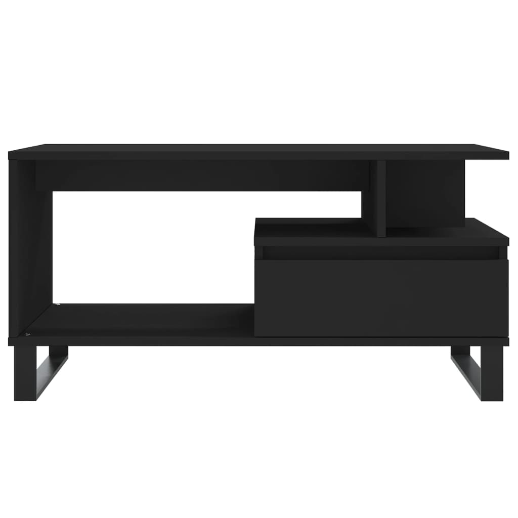 Stolić za kavu crni 90 x 49 x 45 cm od konstruiranog drva