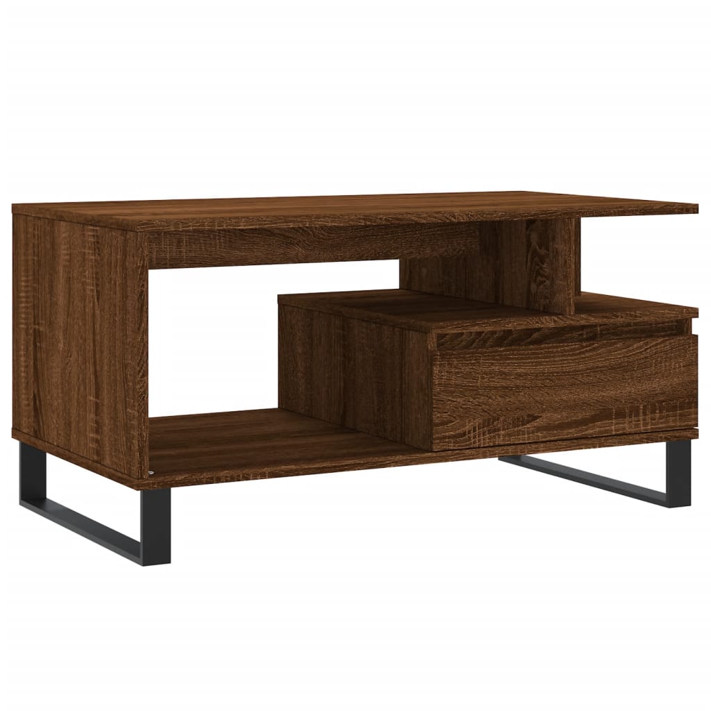 Stolić za kavu smeđi hrast 90x49x45 cm konstruirano drvo