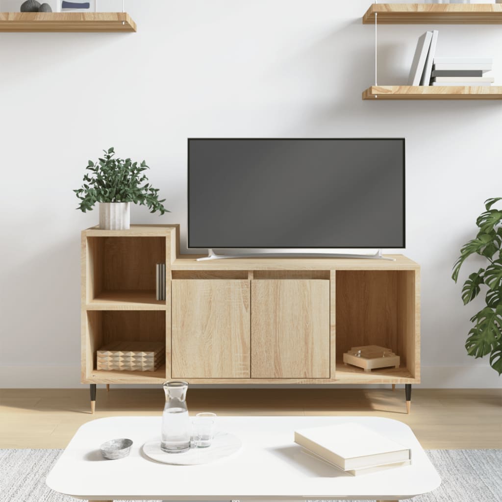 TV ormarić boja hrasta sonome 100x35x55 cm konstruirano drvo Smeđa