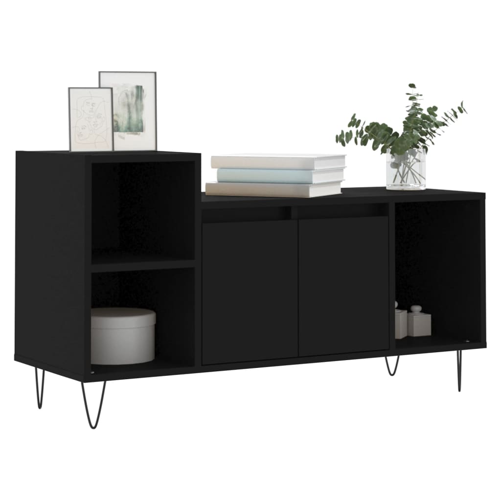 TV ormarić crni 100 x 35 x 55 cm od konstruiranog drva