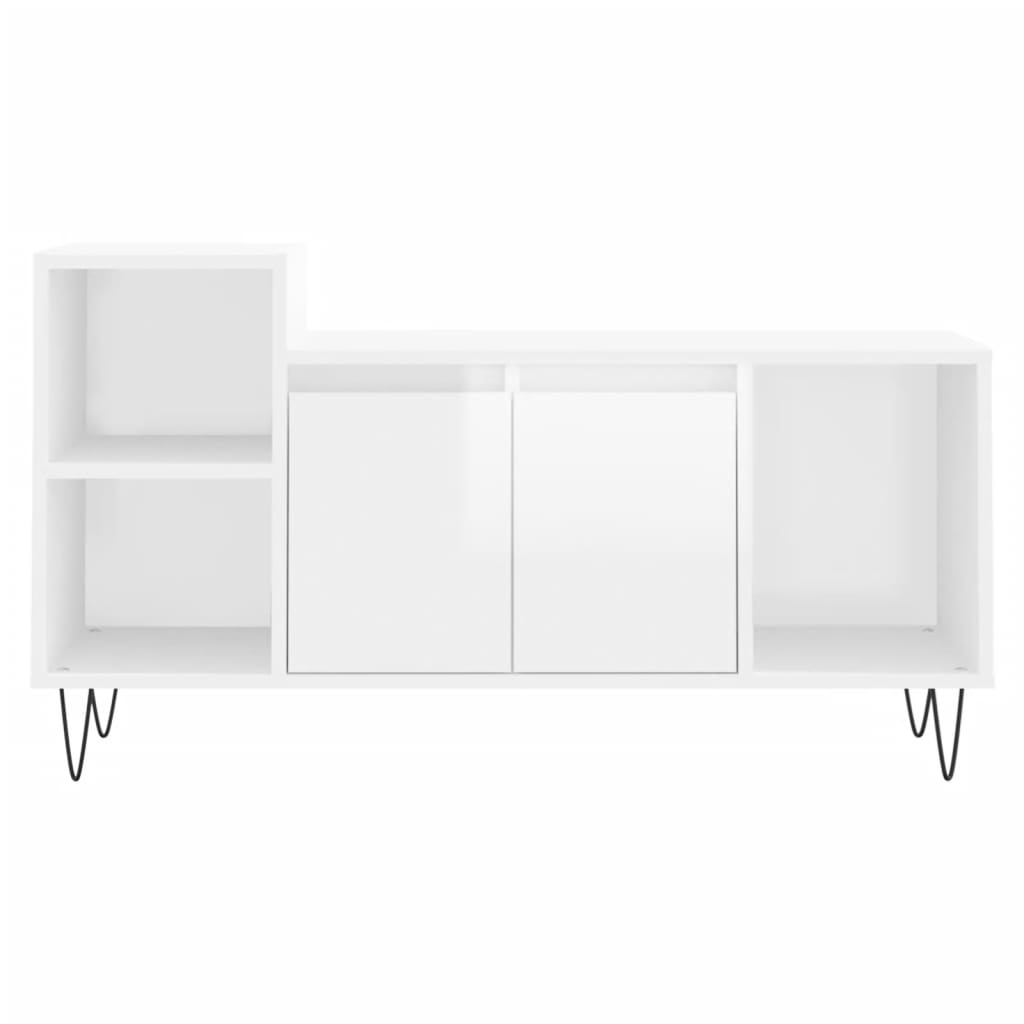 TV ormarić sjajni bijeli 100 x 35 x 55 cm od konstruiranog drva