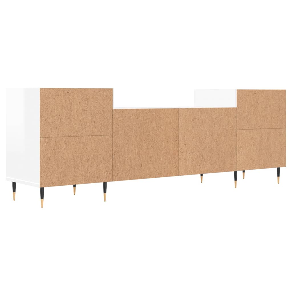 TV ormarić sjajni bijeli 160x35x55 cm od konstruiranog drva