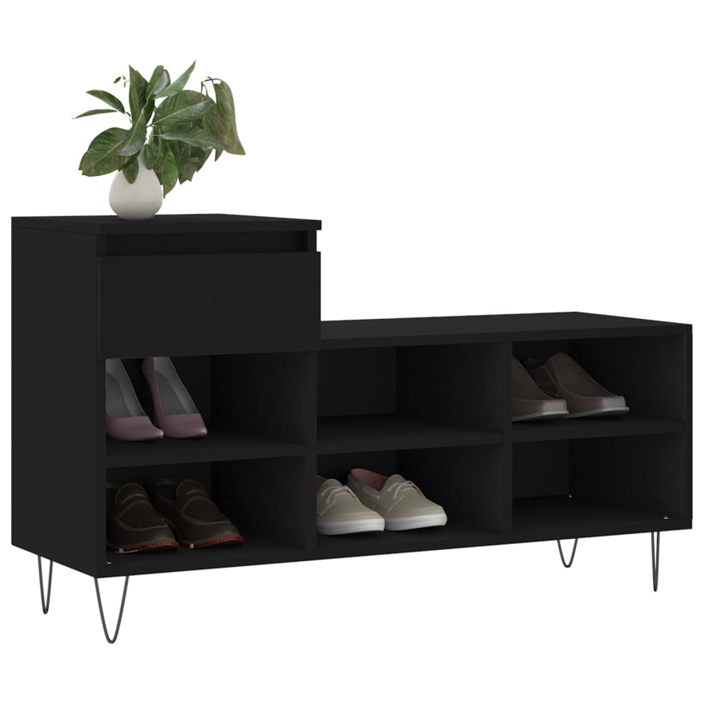 Ormarić za cipele crni 102 x 36 x 60 cm od konstruiranog drva
