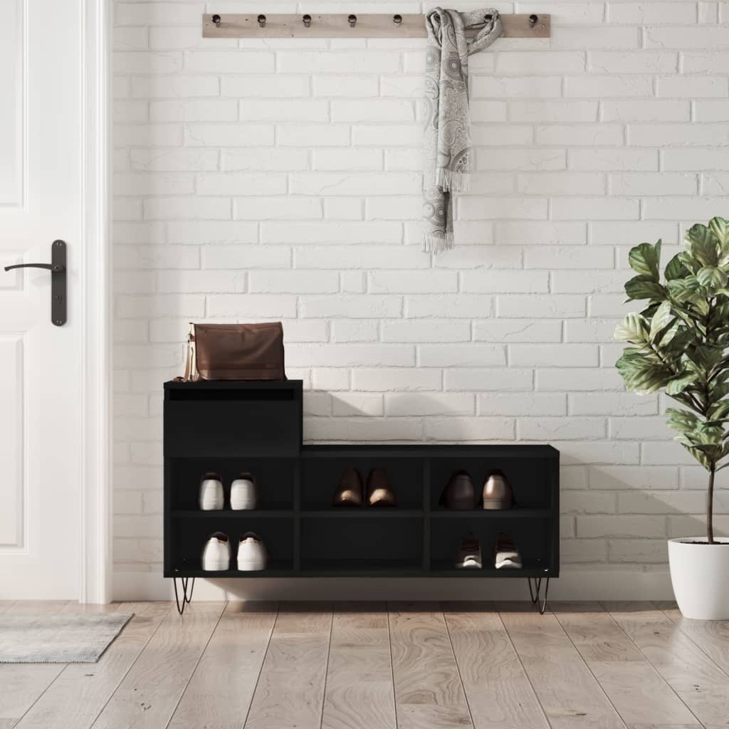 Ormarić za cipele crni 102 x 36 x 60 cm od konstruiranog drva