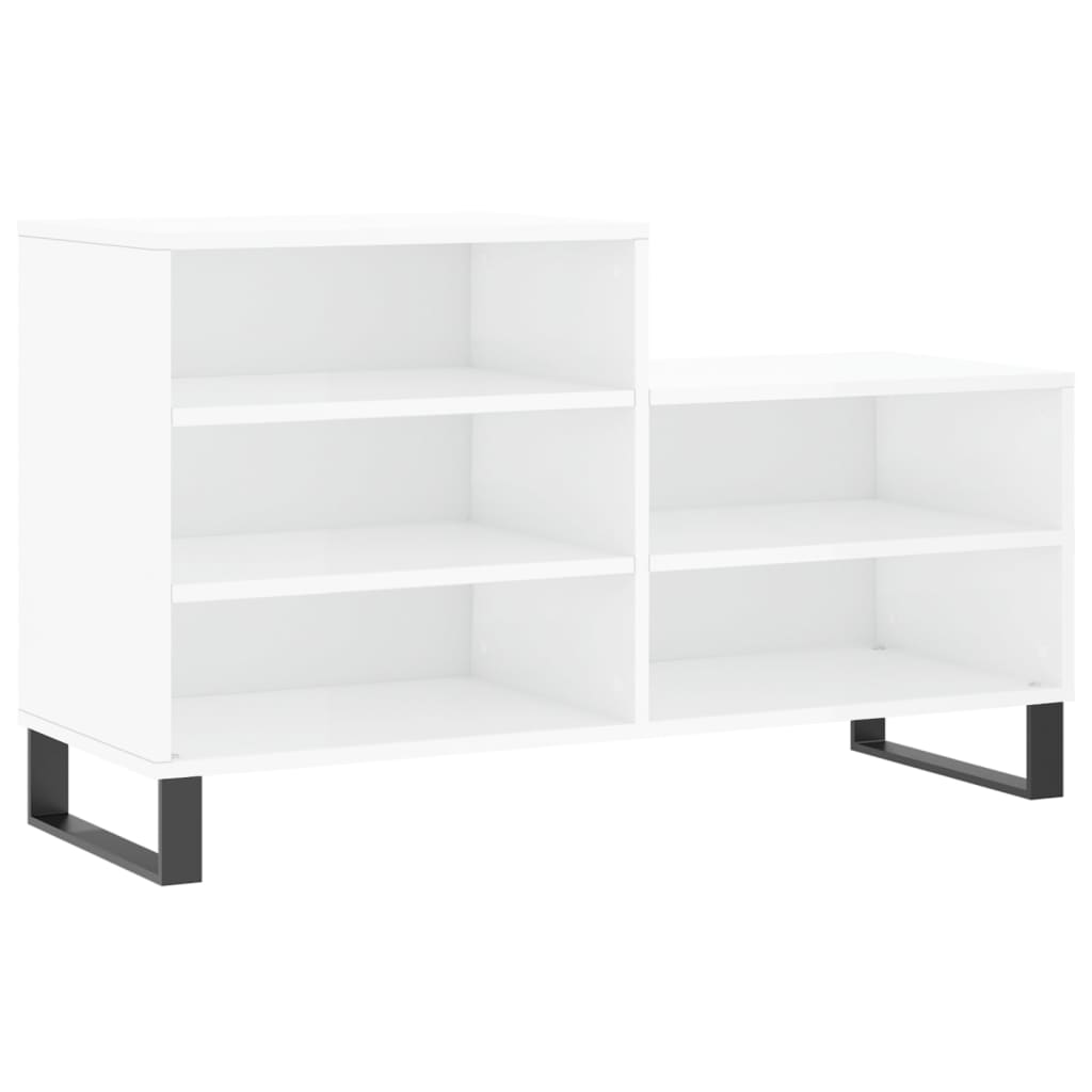 Ormarić za cipele sjajni bijeli 102x36x60 cm konstruirano drvo
