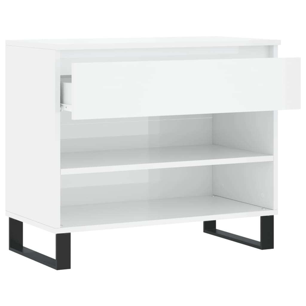 Ormarić za cipele sjajni bijeli 70x36x60 cm konstruirano drvo