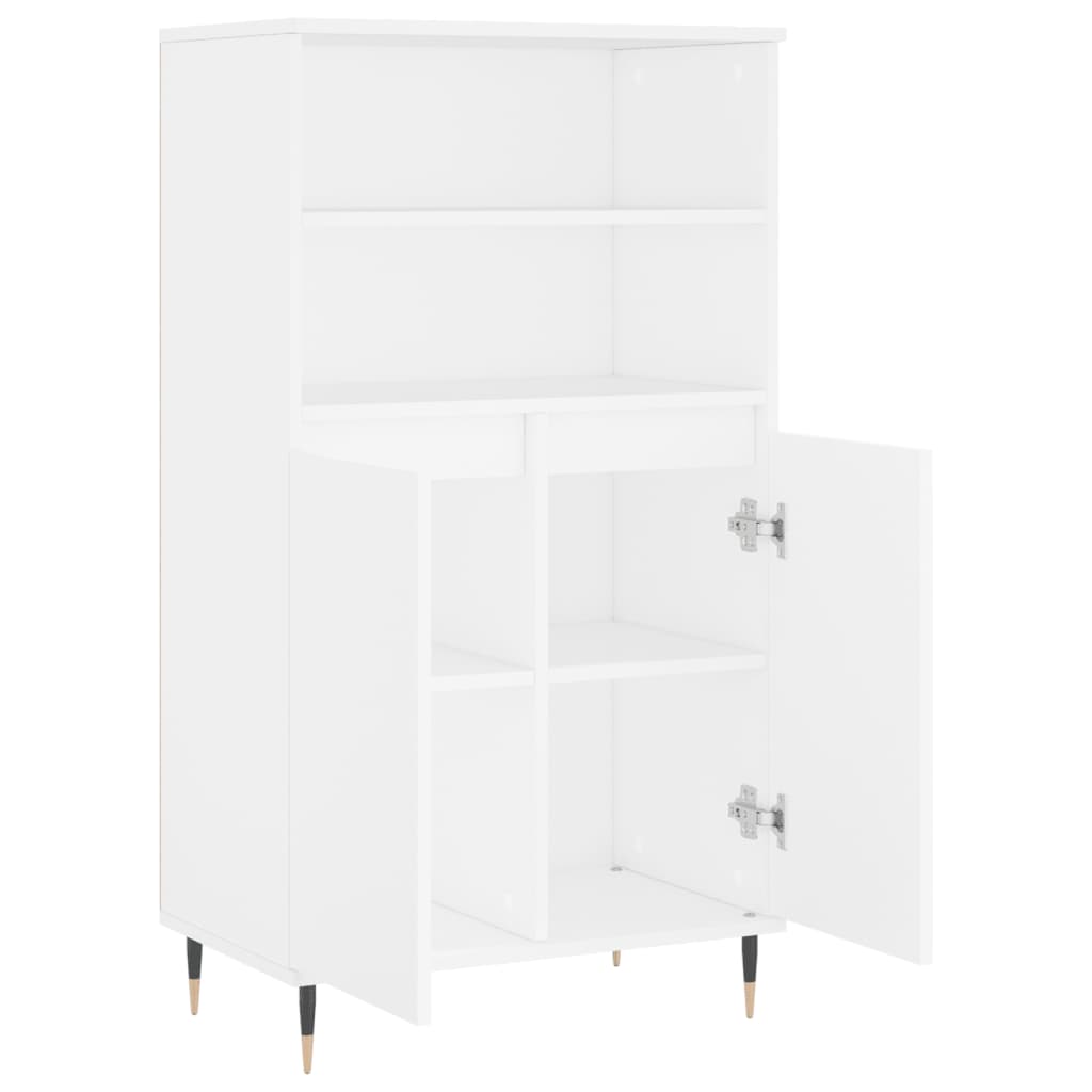 Visoka komoda bijela 60x36x110 cm od konstruiranog drva