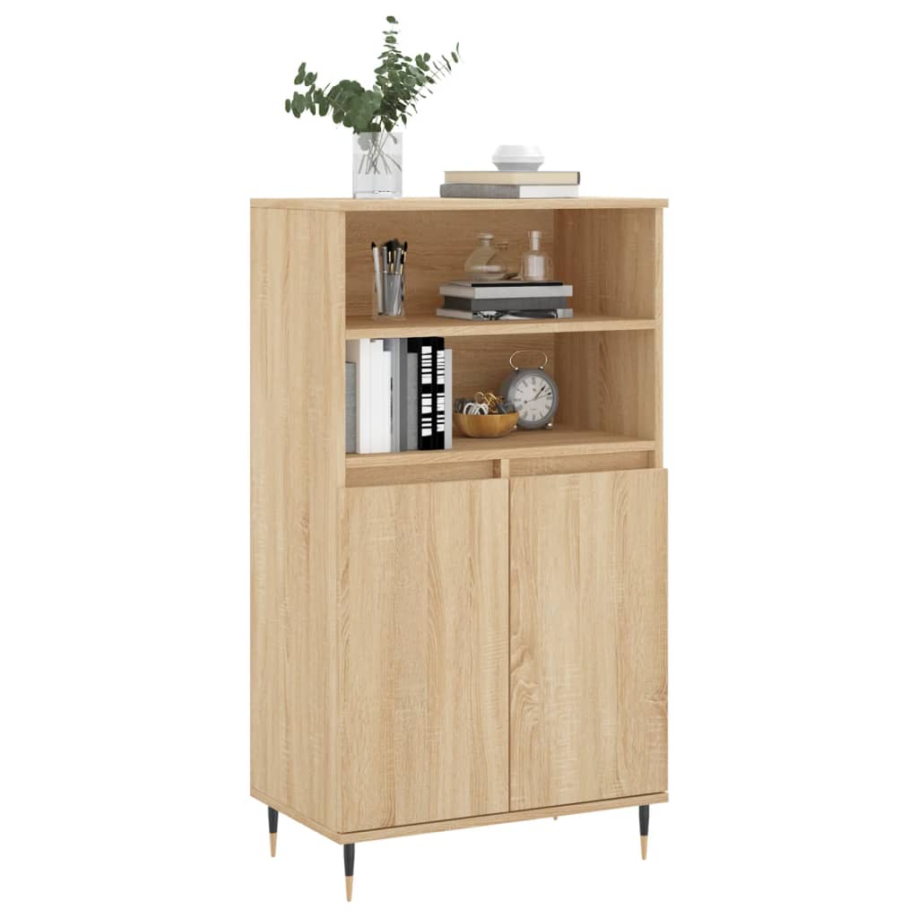 Visoka komoda hrasta sonome 60x36x110 cm od konstruiranog drva