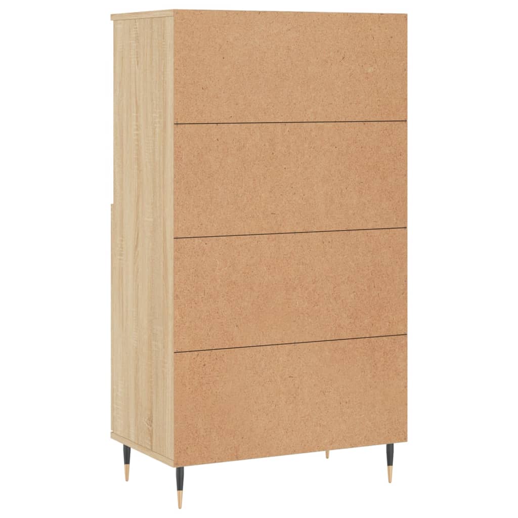 Visoka komoda hrasta sonome 60x36x110 cm od konstruiranog drva