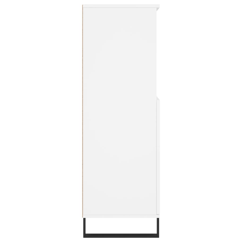 Visoka komoda bijela 60x36x110 cm od konstruiranog drva