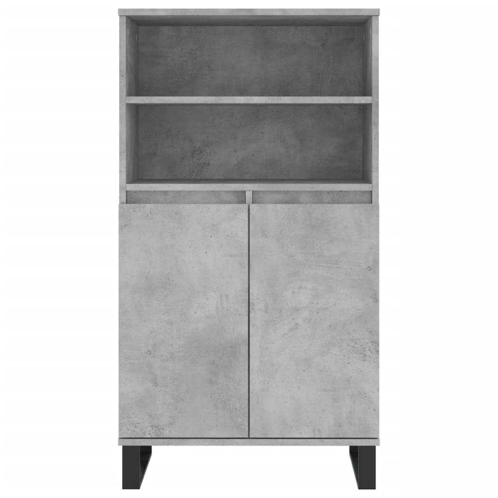 Visoka komoda siva betona 60x36x110 cm od konstruiranog drva