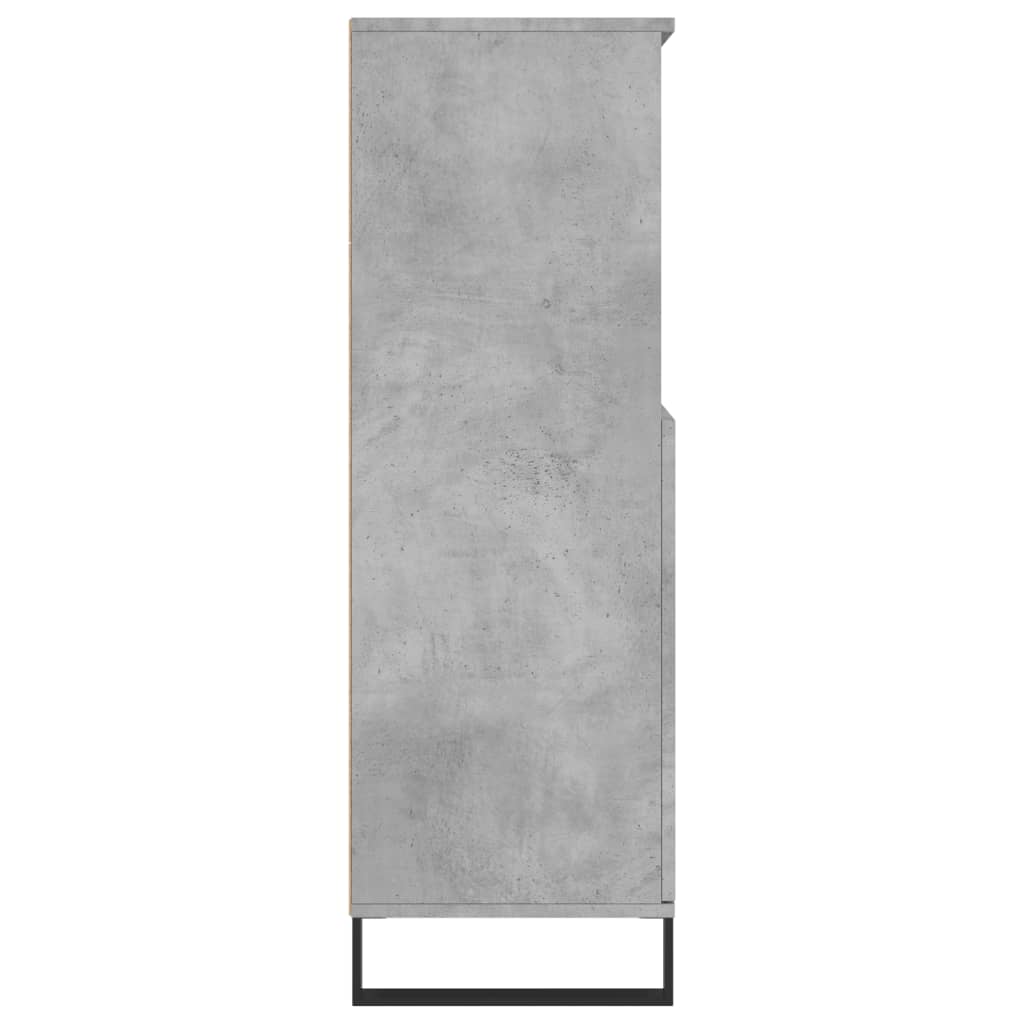 Visoka komoda siva betona 60x36x110 cm od konstruiranog drva
