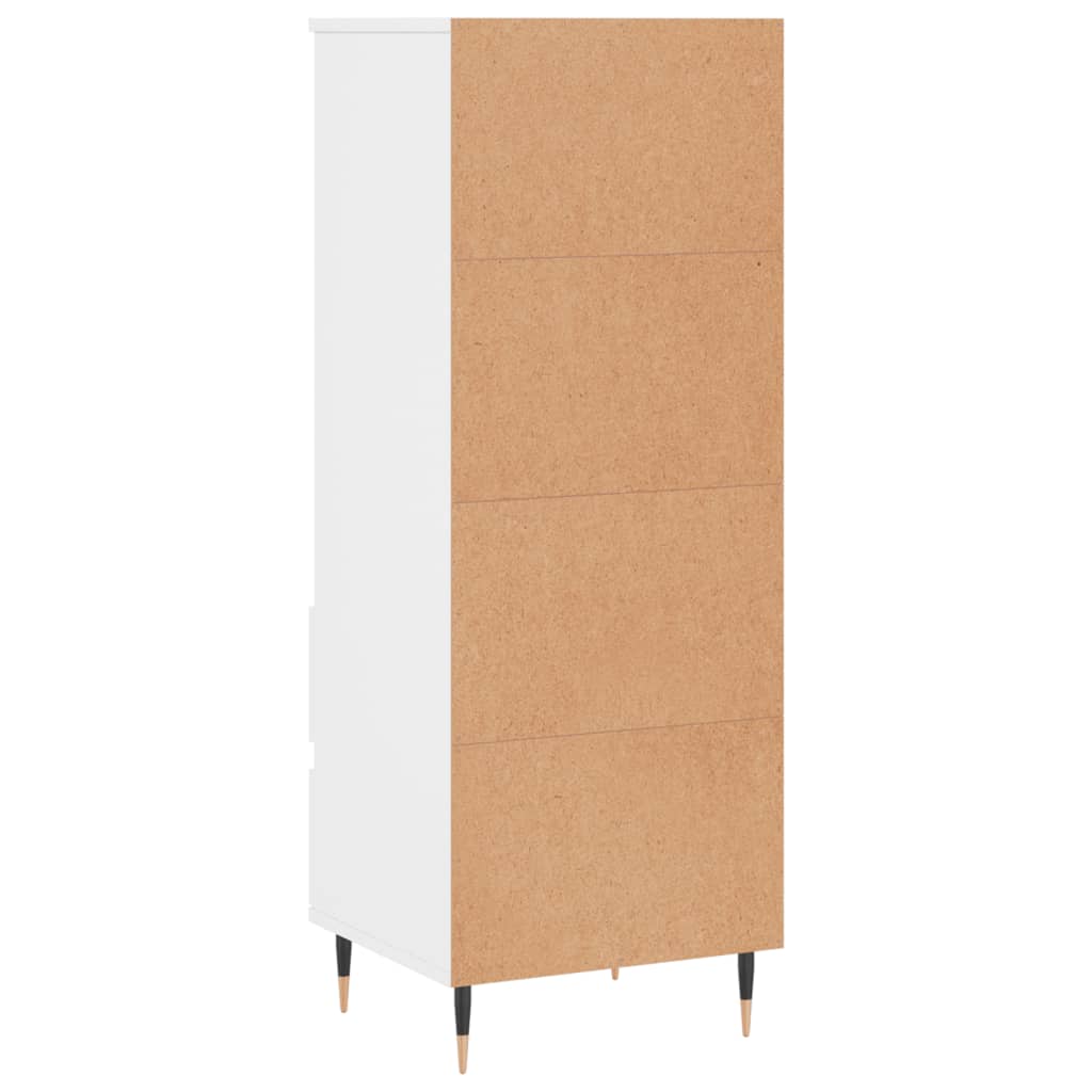 Visoka komoda bijela 40 x 36 x 110 cm od konstruiranog drva