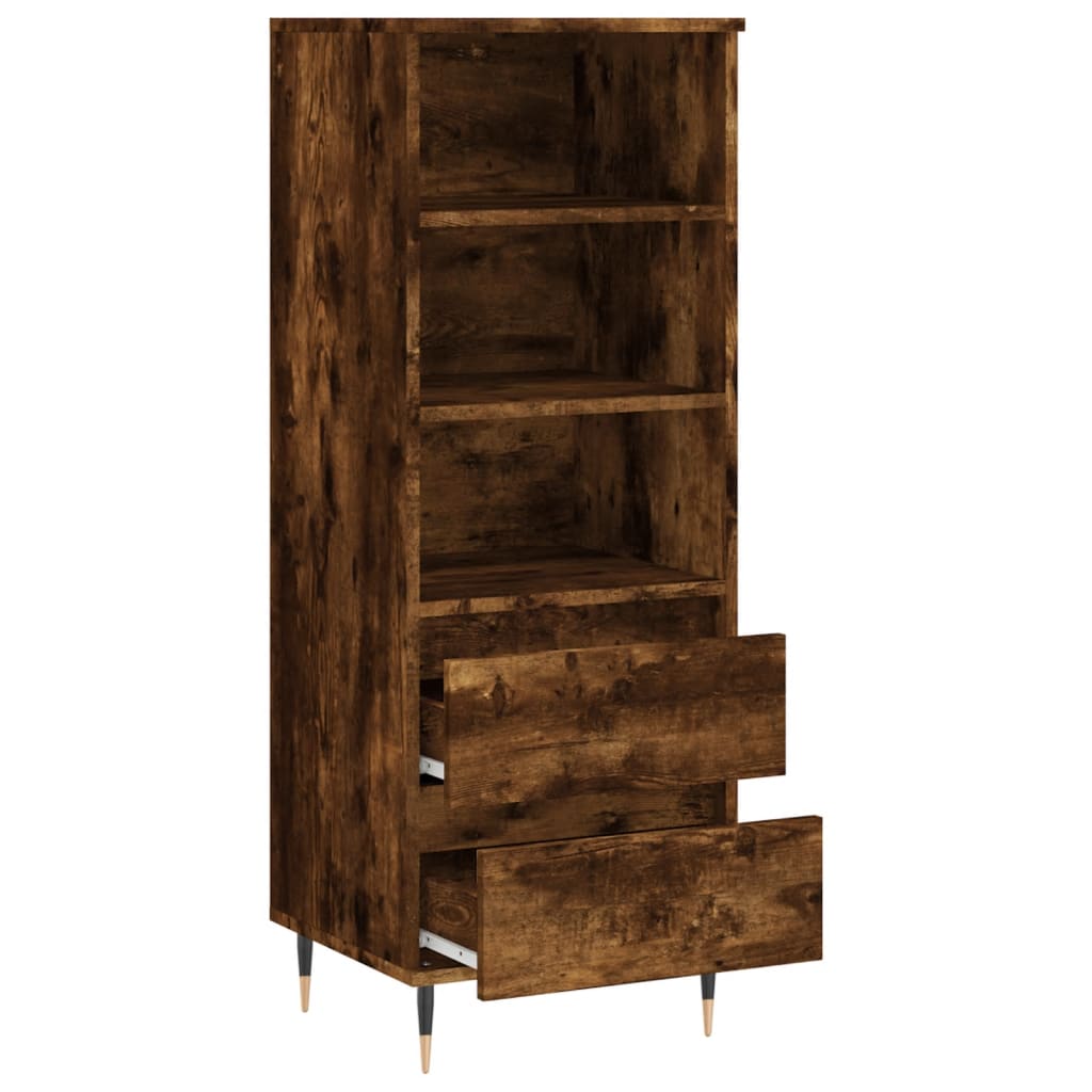 Visoka komoda boja hrasta 40x36x110 cm od konstruiranog drva