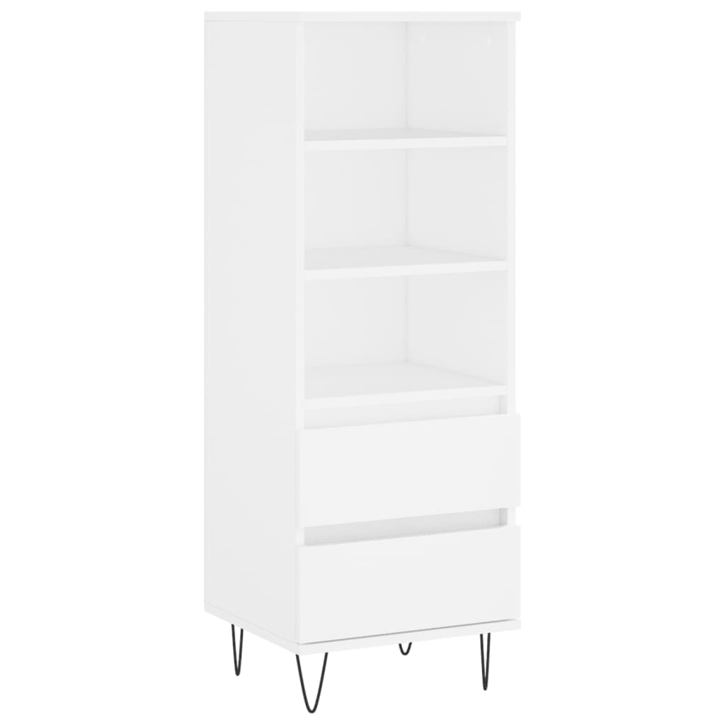 Visoka komoda bijela 40 x 36 x 110 cm od konstruiranog drva